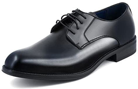 Scarpe Eleganti da Uomo Stringate Francesine Scarpe Casual Classiche Scarpe Classiche da Cerimonia Business Lucide Mocassini Loafer Stile Derby Y80 (Blu Navy, 40)