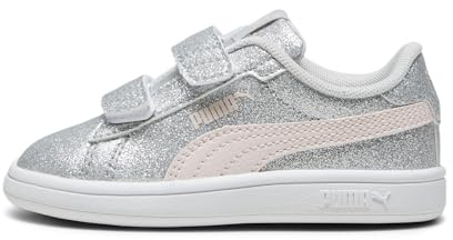 PUMA Bébé Fille Smash 3.0 Glitz Glam V INF Sneaker, Glacial Gray-Frosty Pink, 27 EU