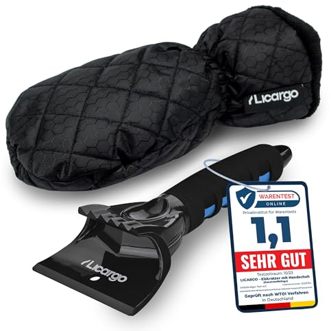 LICARGO Eiskratzer mit Handschuh - Warmer & wasserfester Handschuh mit starkem Eiskratzer - Eiskratzer Auto mit Handschuh, Eiskratzer Auto Handschuh, Auto Eiskratzer mit Handschuh 2023