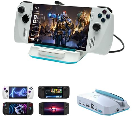 AVerMedia GC515 X’TRA GO - Dock Steam Deck con captura 4K30, salida HDMI 4K60, carga USB-C 65W, hub USB, grabación sin PC, Switch, ROG Ally, iPad, iPhone, Mac, Win