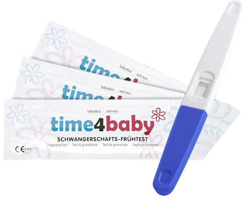 3 x Time4Baby Test di gravidanza Rilevazione precoce 6 giorni prima (confezione da 3 test) I Test di gravidanza ultrasensibili - Test di gravidanza precoce - Pregnancy Test