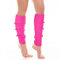 Gjinxi Leg Warmers for Women, Neon Ribbed Leg Socks, Retro Adult Ribbed Knitted Leg Warmers, Rose Red, One Size, Perfect for 80s Parties, Yoga, Gym Workouts