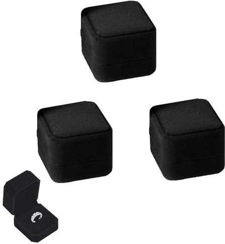 Suupii 3 PCS Ring Boxes for Jewellery, Aesthetic Engagement Ring Box