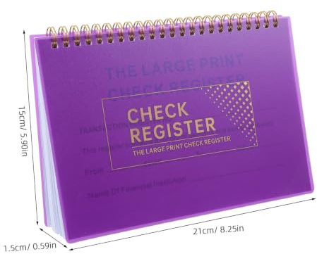 LRXIYODE 2 St Personliga Checkregisterböcker med Tjockt Papper Organiserade Sektioner och Design för Bankkonto Transaktionsregister Svart och