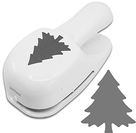 ARTOZ Stanzer - Tannenbaum/Weihnachtsbaum, 5 cm - Papierstanzer, Locher, Motivstanzer für Weihnachten und Advent, für Einladungen, Menükarten und Deko, geeignet von 140 g/m² bis 250 g/m²