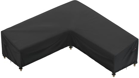 iBirdie Outdoor Sectional Cover fit 85 x 85 inch, 84 x 84, 83 x 83, 82 x 82 L-Shaped Patio Sofa Waterproof Weatherproof 600D Heavy Duty Garden Furniture Cover for Outside L Shape Couch
