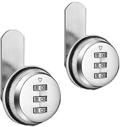 Catelves - Candado de combinación para buzón, código de 3 números, cerradura de buzón, cerradura de armario, cerradura para muebles, cerradura de cajón con contraseña, para buzón, cajones, armarios,