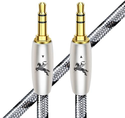 Impeto AUX-kabel 3,5 mm telekabel [1,5 m] stereoljud, bilkabel, jack till uttag, 6N OFC, HiFi, för hörlurar, bil, mobiltelefon, PC, högtalare, stereoanläggningar, MP3-spelare 1,5 meter