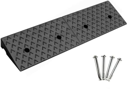 DFENG Rampe de trottoir en caoutchouc - 5 cm de haut - Noir - 100 x 25 x 5 cm