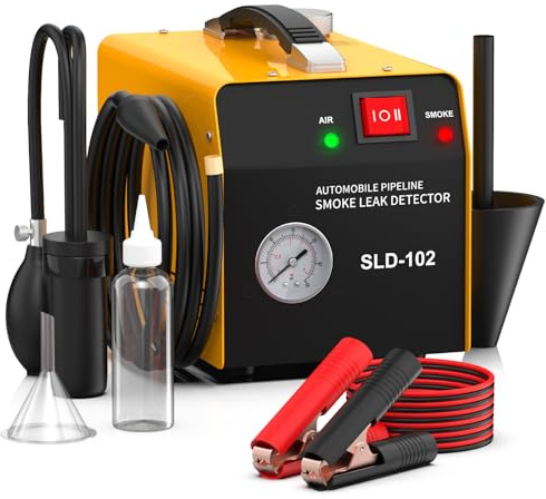 GODIAG SLD102 KFZ-Rauchprüfgerät mit Manometer & eingebauter Pumpe Gelb