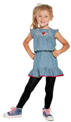 MYCHICLEGS - Pantis opacos de microfibra de 60 denier para niñas - Negro - 7-8 años