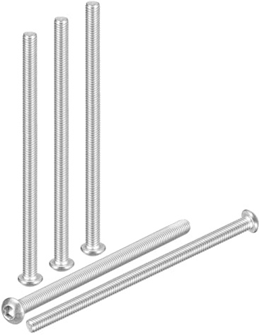 DTGN M6-1 x 95 mm linshuvudskruvar med insexkant – 5-pack – bra för vägcykel, mountainbike, bil, motorcykel – 304 vitlackerad rostfritt stål – sexkantiga drivfästen
