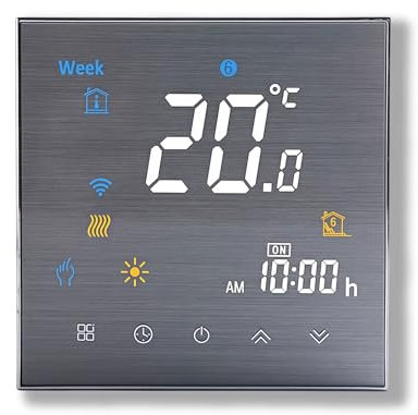 Caslant 3000 Serie Wi-Fi Termostato - Termostato con Pantalla Táctil Programable para Calefacción o Aire Acondicionado - Control Remoto Desde Teléfono Móvil Compatible con Alexa, Google Home e IFTTT