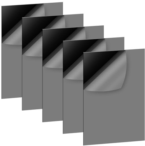 5 Pièces Plaque Acrylique Noire Avec Film de Protection 20x30cm Feuille de Plastique Plaque en 1 mm d'Épaisseur Résistante aux Chocs Alternatives au Verre pour Cadres Photos, Décoration, Projets DIY
