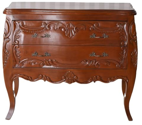Palazzo Mar426 Commode baroque en bois massif d'acajou antique