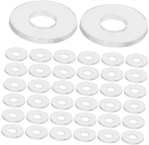 HEALEEP 500 Pièces Laveuse en plastique isolée joint de réparation matériel rondelles de fixation en vinyle joint transparent joints d'étanchéité rondelles de vis d'équipement joint à vis