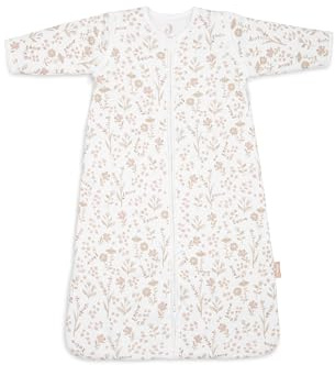 Jollein sovsäck baby – 110 cm – Bloomy – bomull – 2,5 till 3,5 ToG – avtagbara ärmar – Oeko-TEX certifierad – baby sovsäck – vintersovsäck – även för vår och höst