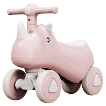 bici Wiggle Auto for Bambini Unicorno Balance Bike Auto a Spinta Senza Pedali for Interni ed Esterni, Giocattoli for Ragazzi e Ragazze bicicletta(Roze,With Music Light)