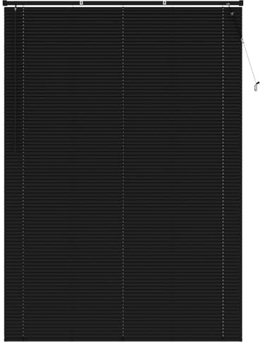 vidaXL Persiana Veneciana Negro 213 x 150 cm PVC, Persiana Veneciana Moderna y Resistente para Oficina en casa, filtra luz, Protege privacidad, Uso Interior