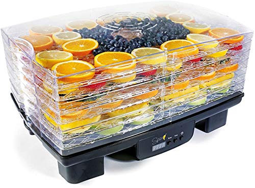 SPICE TESEKO MUCHO essiccatore disidratatore per alimenti 6 scomparti regolabili Display LCD Timer Temperatura regolabile 40-70 gradi. 550 W
