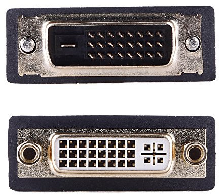 REY Adattatore da DVI-I (24+5) femmina a DVI-D (24+1) maschio, segnale digitale e analogico