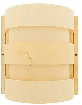 HOFMEISTER® Lot de 2 abatjour en bois pour mur de sauna Lumière indirecte pour une ambiance parfaite dans le sauna dans le sauna, 100 % fabriqué en Allemagne, 5 barres de contreplaqué,
