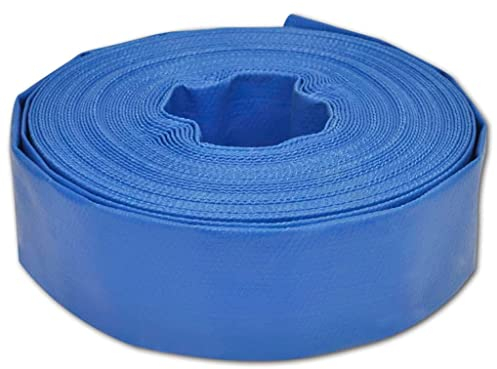 vidaXL Flachschlauch Bewässerungsschlauch Wasserschlauch Industrieschlauch Abwasserschlauch Gartenschlauch mit Schlauchschelle 25m 1.5 PVC