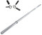 POWER-XTREME Langhantelstange 30mm Hantelstange | 167cm | gerändelte Griffflächen | glatte Aufnahme | verchromt | Federverschlüsse | Studioqualität