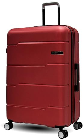 Unik REVOLUTION Maleta Grande Rígida 77 cm Expandible - Maleta de Viaje para Facturar 23 kg, ABS Ligero, Cerradura TSA, 4 Ruedas Dobles 360° Silenciosas, Asa Telescópica - Coral