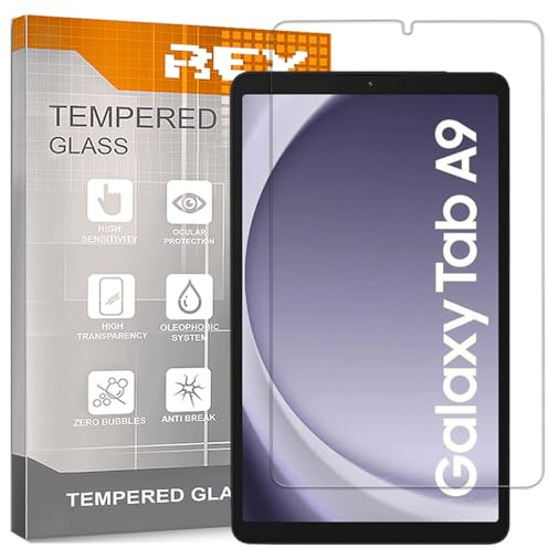 REY Pack 2X Pellicola salvaschermo per Samsung Galaxy Tab A9 8,7, Vetro temperato, di qualità Premium