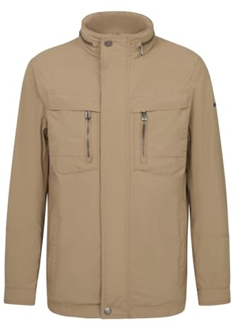 bugatti Veste imperméable à capuche enroulable pour homme Coupe droite, 60-taupe, 50