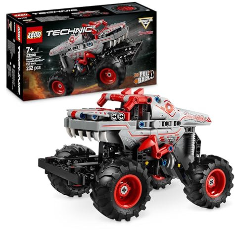 LEGO Technic Monster Jam ThunderROARus Pull-Back Truck Toy - Vehicle Building Set for 7+ Year Old Boys & Girls Who Love Creative Play - Gift Idea 42200