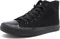 Divadames Womens High Top Lace Up Flat Canvas Pumps Ladies Casual Plain Shoes Size (All Black, UK Footwear Size System, Adult, Women, Numeric, Medium, 3)