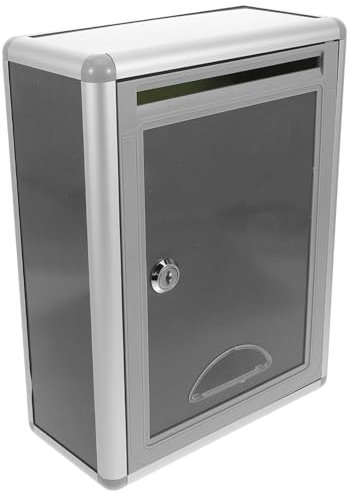 Gadpiparty Lockable Wall Mounted Mailbox Outdoor Post Box Large Capacity Hanging Letter Container Suitable for Home Office and Garden