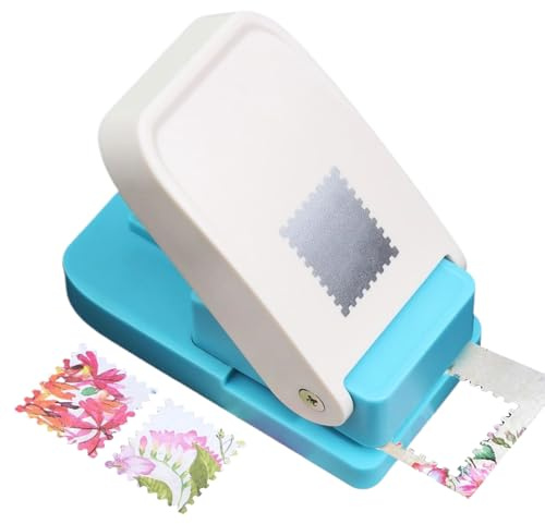 Rectangular Postage Stamp Punch, 9x9x5cm Portable Manual Stamp Punch Cutter, Square Puncher For Cardboard Scrapbook Postage Envelope Labels Wrapping Card Making Crafting