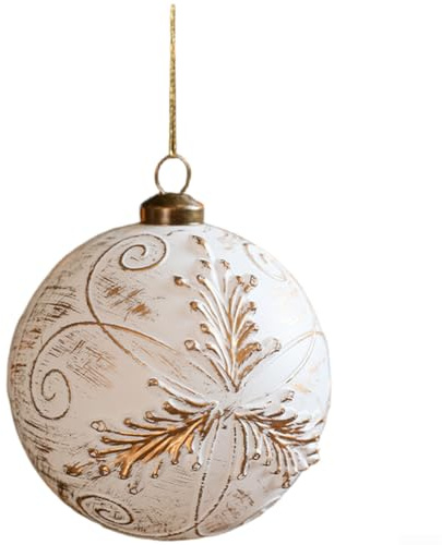 Adorno vintage de copo de nieve de plástico mate para decoración navideña en árboles de Navidad y exhibiciones estacionales (C)