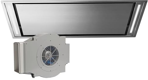 Falmec Set Stella Deckenhaube 120 cm Edelstahl + KACL.782#49F Motor flach