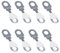 YINETTECH 8 Piezas 40A Tira de Fusibles Planos para Coche Accesorios de Aleación de Zinc en Tono Plateado Piezas de Repuesto para Coche Automotriz DC12V