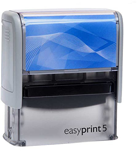 Adress-Stempel Textstempel easyprint 5-70x25mm - 6 Zeilen - (Abdruckfarbe Rot) mit Wunschtext personalisierbarer Namensstempel oder Firmenstempel