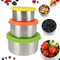 Sageware Lebensmittelbehälter aus Edelstahl mit Silikondeckel 3er-Set Brotdosen Auslaufsicher Dicht Stapelbar 680ml+400ml+200ml