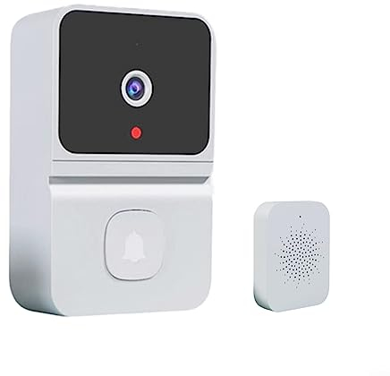 Cámara de timbre de video inalámbrico, timbre de video WiFi inteligente Timbre de puerta de teléfono Intercomunicador Timbre de seguridad con visión nocturna 450P de 2 vías -