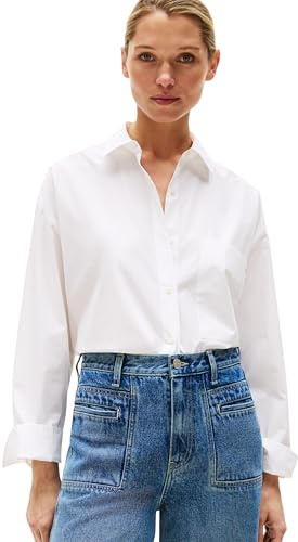 Tommy Hilfiger ESS Poplin New Easy Shirt Ww0ww45892 Camisa L/S Mujer (Pack de 1)