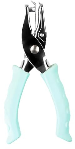 Perforadora de Un Solo Agujero 6mm con Depósito Recogedor - Perforadora Manual de Metal con Mango Suave para Agujeros Circulares en Papel, Cartulinas y Manualidades - Color Verde
