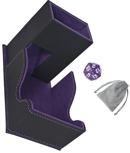 Kalttoy Tour à dés portable avec sac de rangement en flanelle pour jeux de rôle et de voyage