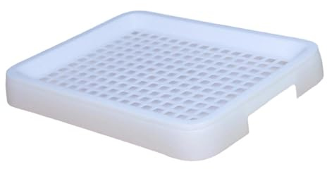 Bac à Litière pour Lapin et Cochon d'Inde, Toilettes Anti-éclaboussures, Facile à Nettoyer, Pot pour Rongeurs- Blanc