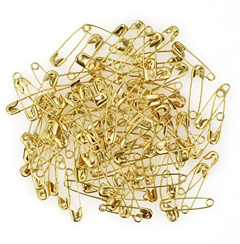 100 pezzi Spille Sicurezza Dorate 18 mm, Piccole Spille Balia,Aghi Cucito Mini Apille Balia piccole in metallo,Accessori Trimming fastener,per bigliamento, artigianato