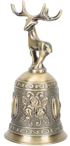 DOITOOL Campanello da Tavolo in Metallo Retrò, Campanello di Servizio a Mano Impugnatura Ergonomica, Suono Chiaro e Resistente per Bar, Ristoranti, Uffici e Uso Domestico