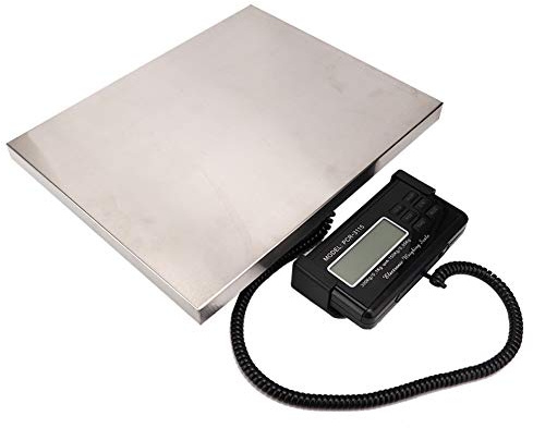 SOULONG Balance Postale Électrique avec Écran LCD Rétro-éclairage Pèse-Colis en Acier Inoxydable avec Grande Plate-forme Balance Postale Numérique Pèse-lettres, Capacité de 150kg/300kg