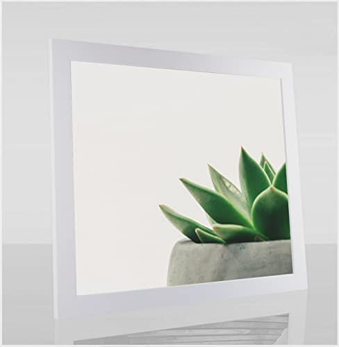 Bilderrahmen Diamond 40x40 cm Weiss Matt ideal für Diamond Painting mit 1 mm antireflex Kunstglas