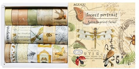 Bailinks Set di Nastri Adesivi Decorativi Vintage Washi per Scrapbooking, 20 Rotoli di Nastri Adesivi Decorativi per Decorare Bullet Journals, Diari di Pianificazione e Regali